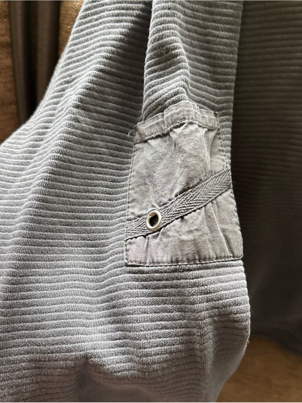 Free People Movement So Fly Henley Layer Top Women Xs Charcoal Cotton NWOT - Picture 3 of 5